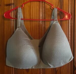 Torrid Curve Women’s Wireless Bra gray knit full support lined size 44g